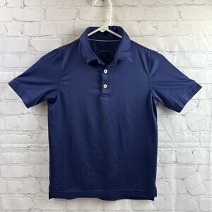 Johnnie O Boys Polo Shirt Sz 8 Blue Prep Formance Collar Short‎ Sleeve EUC